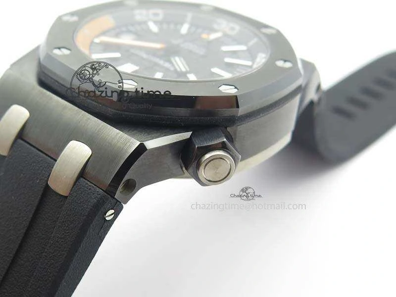 StreetReady Royal Oak Offshore Diver 15707 Real Ceramic BP-Maker On Rubber Strap A 5040