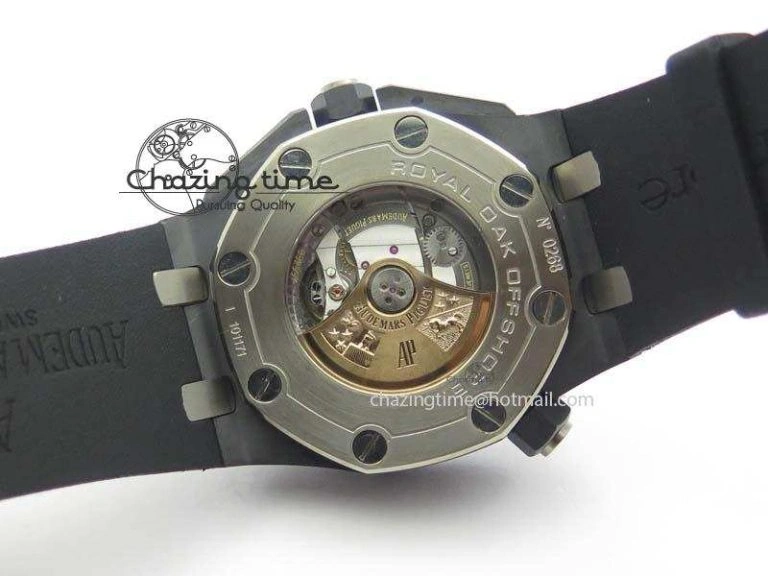 StreetReady Royal Oak Offshore Diver 15707 Real Ceramic BP-Maker On Rubber Strap A 5040