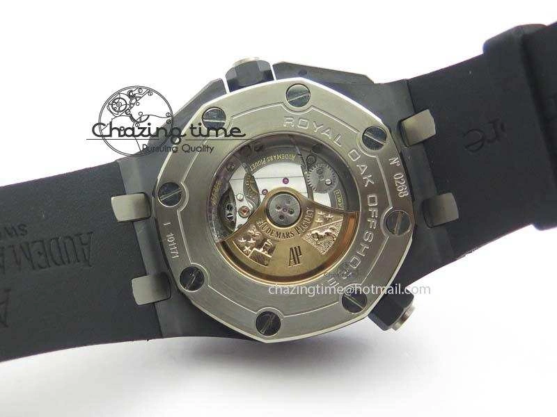 StreetReady Royal Oak Offshore Diver 15707 Real Ceramic BP-Maker On Rubber Strap A 5040