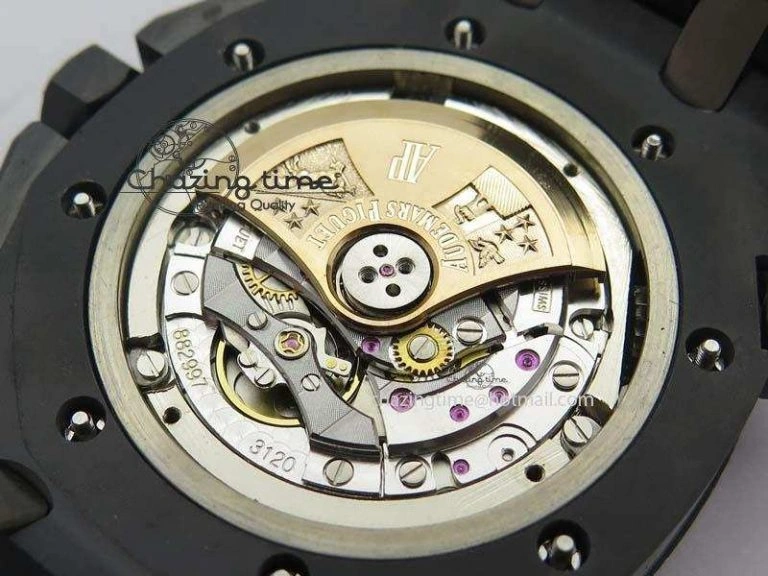StreetReady Royal Oak Offshore Diver 15707 Real Ceramic BP-Maker On Rubber Strap A 5040