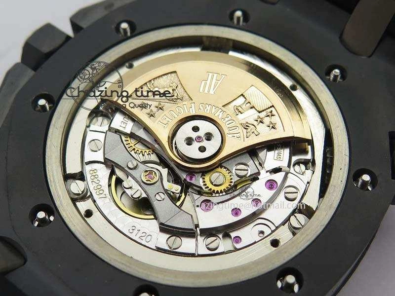 StreetReady Royal Oak Offshore Diver 15707 Real Ceramic BP-Maker On Rubber Strap A 5040