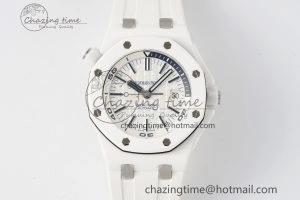 Royal Oak Offshore Diver 15707 White Ceramic APSF 1:1 Best Edition SA3120 Super Clone DailyWear 4597