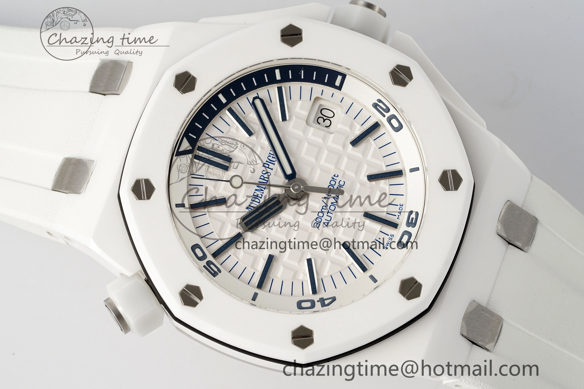 Royal Oak Offshore Diver 15707 White Ceramic APSF 1:1 Best Edition SA3120 Super Clone DailyWear 4597