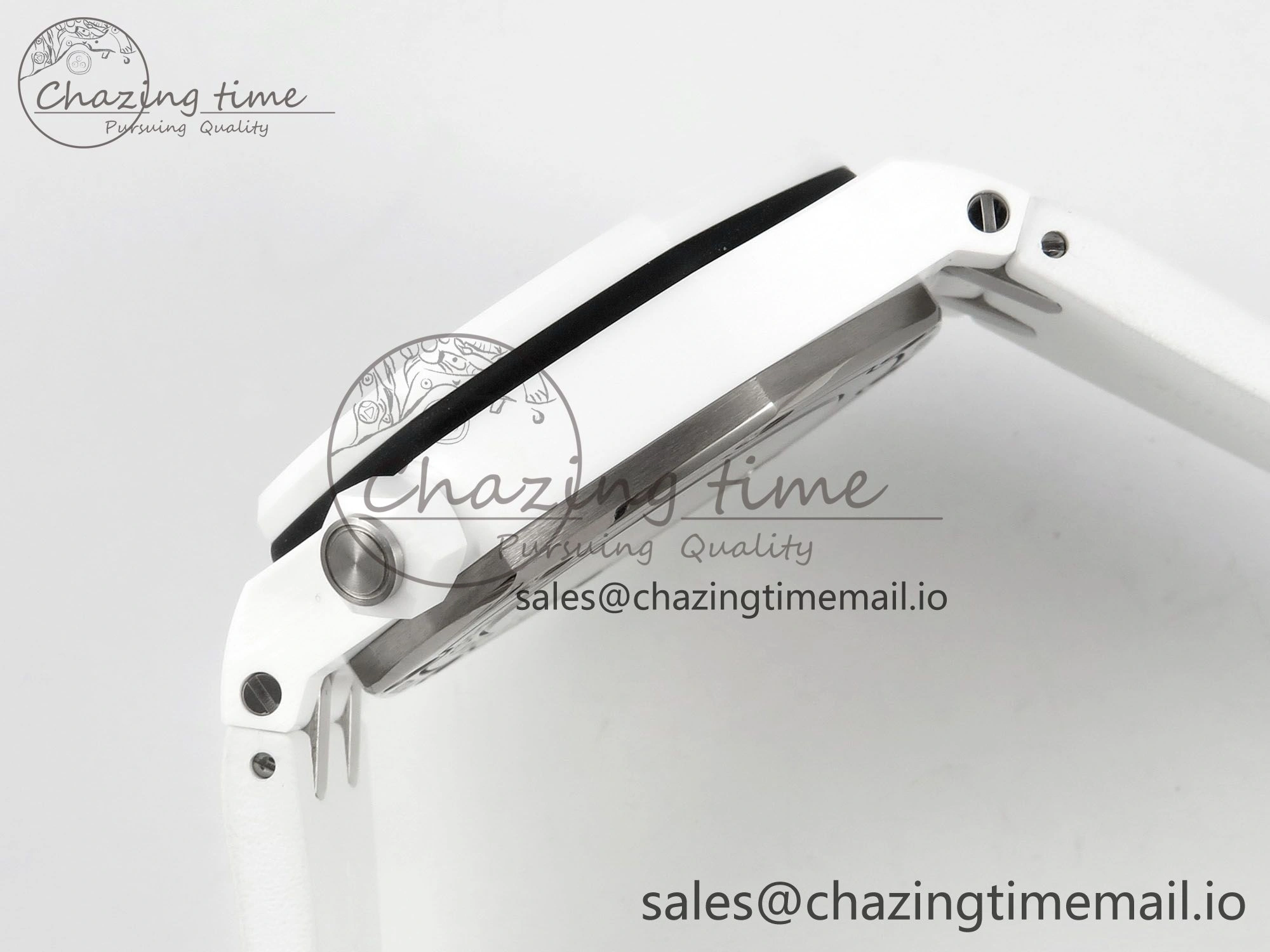 Royal Oak Offshore Diver 15707 White Ceramic APSF White Dial on White Rubber Strap SH3120 Super Clone Upgraded 4257