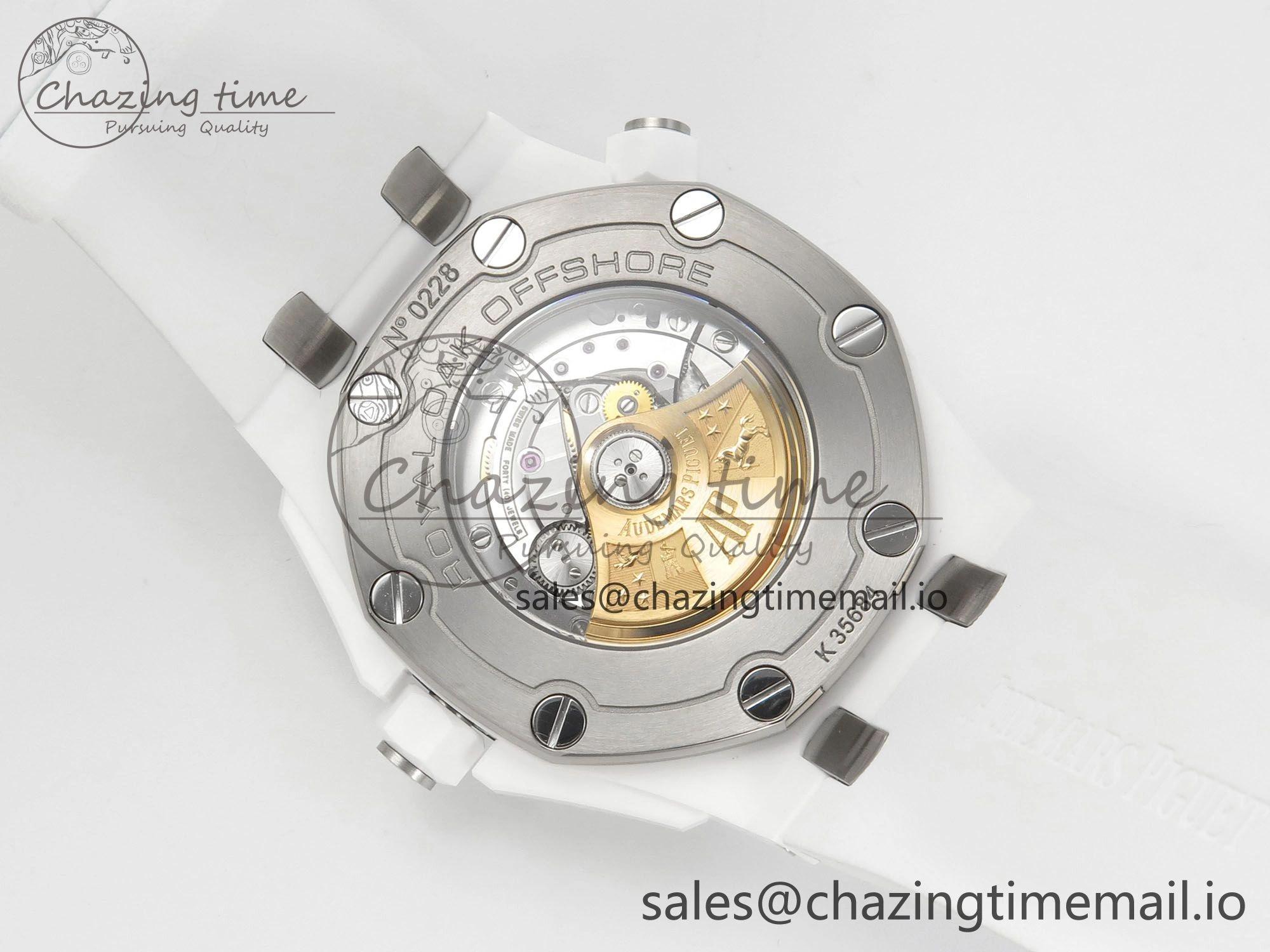 Royal Oak Offshore Diver 15707 White Ceramic APSF White Dial on White Rubber Strap SH3120 Super Clone Upgraded 4257