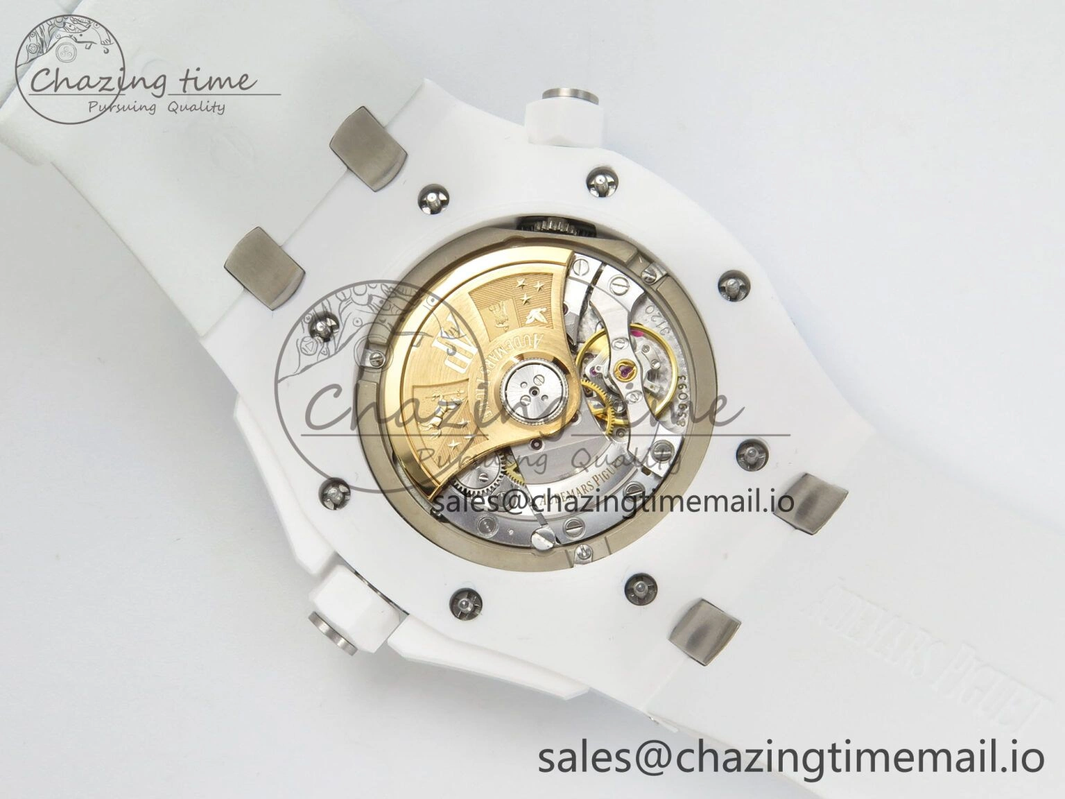 Royal Oak Offshore Diver 15707 White Ceramic APSF White Dial on White Rubber Strap SH3120 Super Clone Upgraded 4257