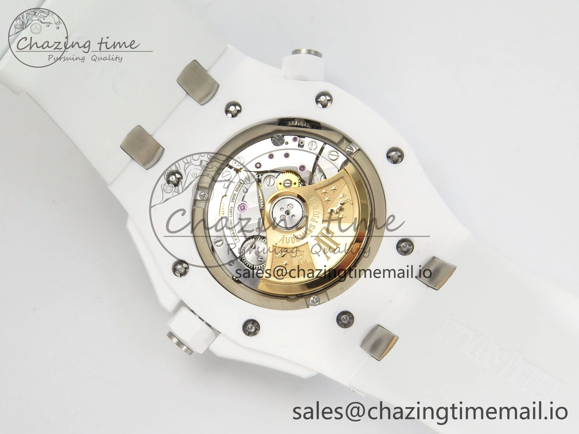 Royal Oak Offshore Diver 15707 White Ceramic APSF White Dial on White Rubber Strap SH3120 Super Clone Upgraded 4257