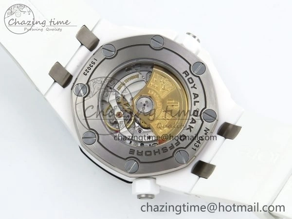 Royal Oak Offshore Diver 15707 White Ceramic ZF 1:1 Best Edition SA3120 Super Clone MoistureWicking 4422