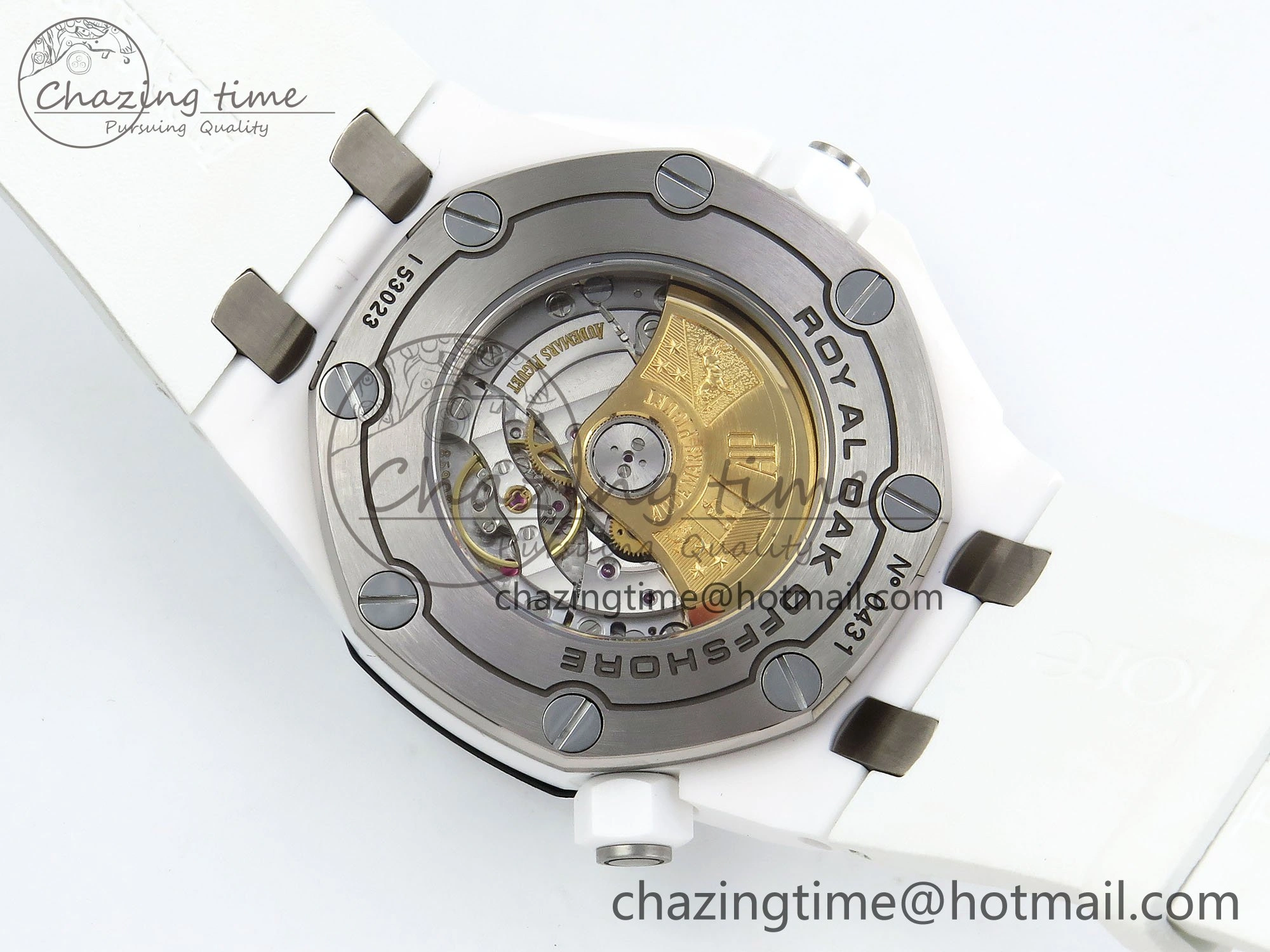 Royal Oak Offshore Diver 15707 White Ceramic ZF 1:1 Best Edition SA3120 Super Clone MoistureWicking 4422