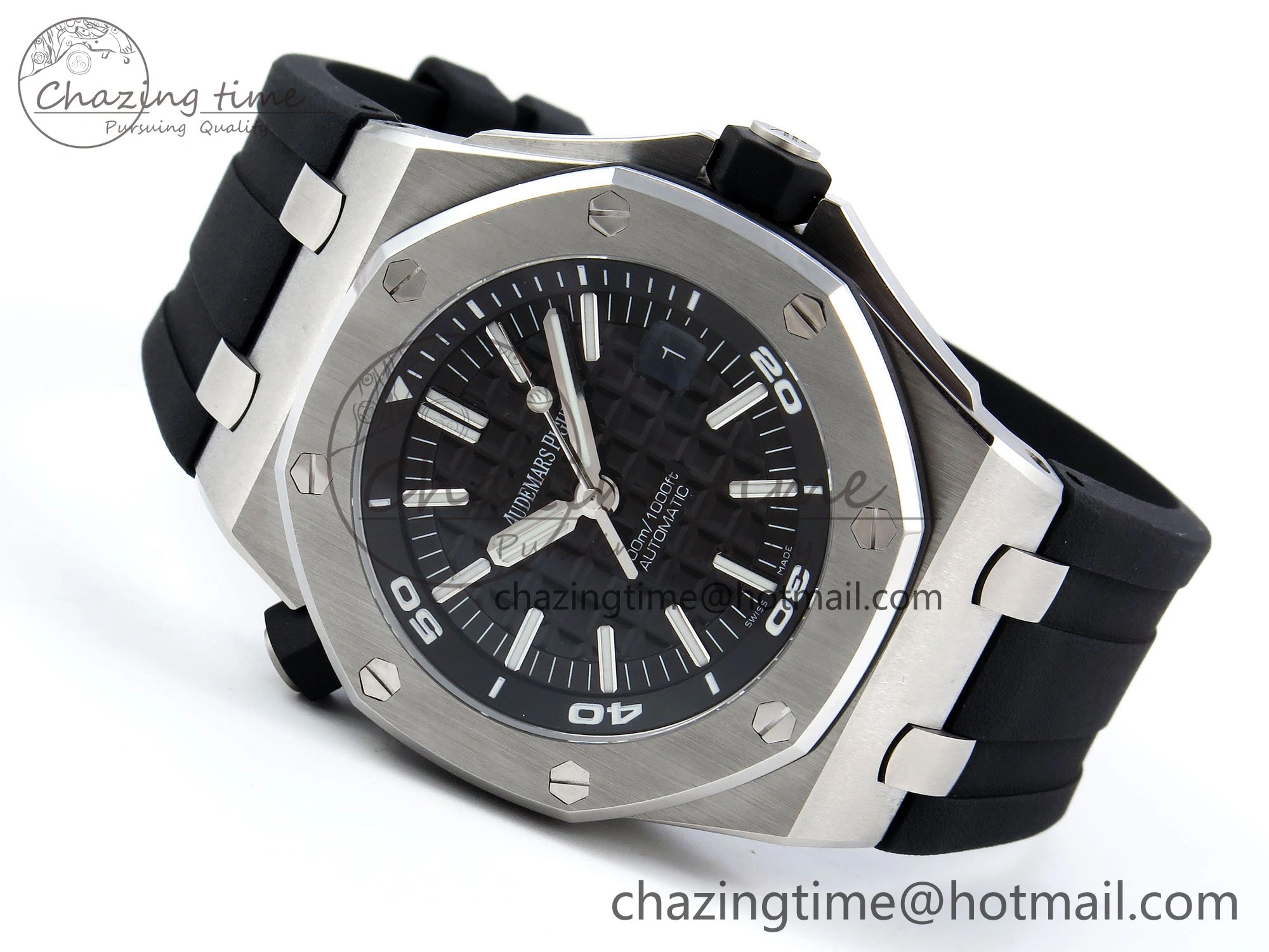 BestValue Royal Oak Offshore Diver 15710 APSF 1:1 Best Edition Black Dial on Black Rubber Strap A 4431
