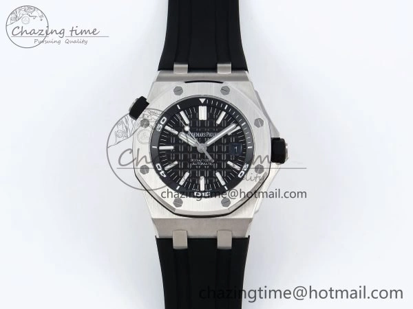 BestValue Royal Oak Offshore Diver 15710 APSF 1:1 Best Edition Black Dial on Black Rubber Strap A 4431