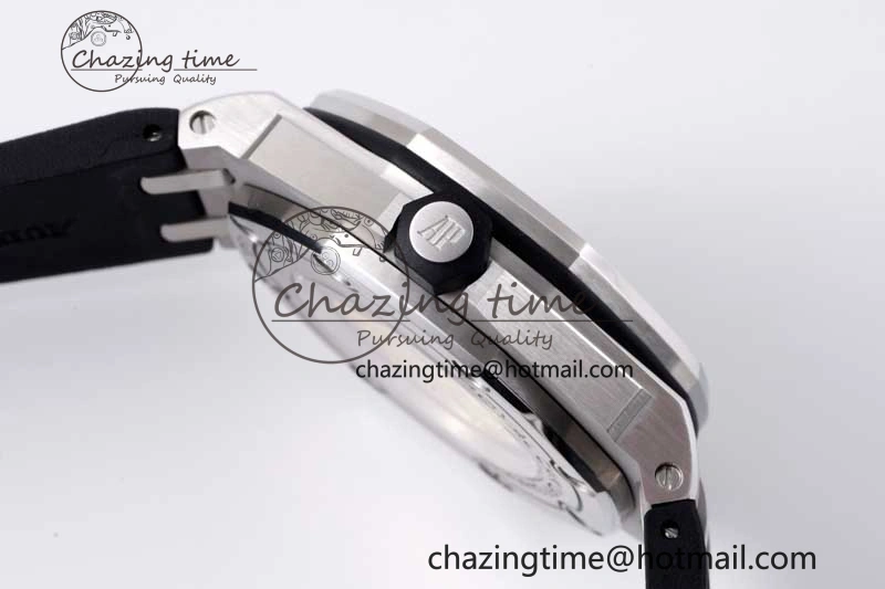 Cozy Royal Oak Offshore Diver 15710 APSF 1:1 Best Edition Black Dial on Black Rubber Strap V2 A3120 Super Clone 4744