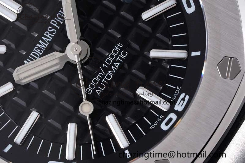 Cozy Royal Oak Offshore Diver 15710 APSF 1:1 Best Edition Black Dial on Black Rubber Strap V2 A3120 Super Clone 4744