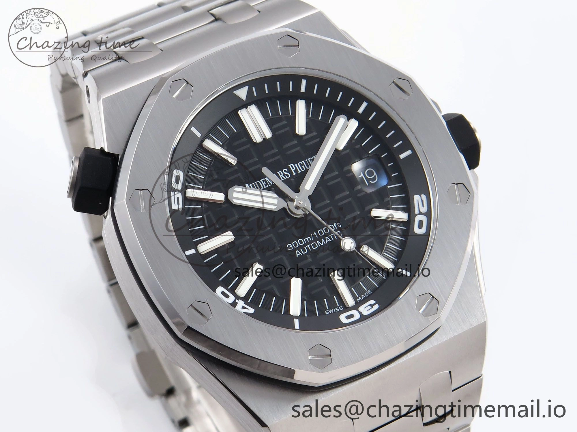 BestValue Royal Oak Offshore Diver 15710 APSF 1:1 Best Edition Black Dial on SS Bracelet SA3120 Super Clone 4388