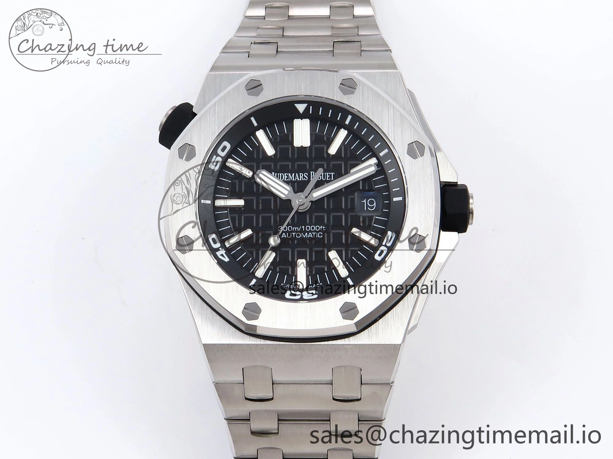 BestValue Royal Oak Offshore Diver 15710 APSF 1:1 Best Edition Black Dial on SS Bracelet SA3120 Super Clone 4388