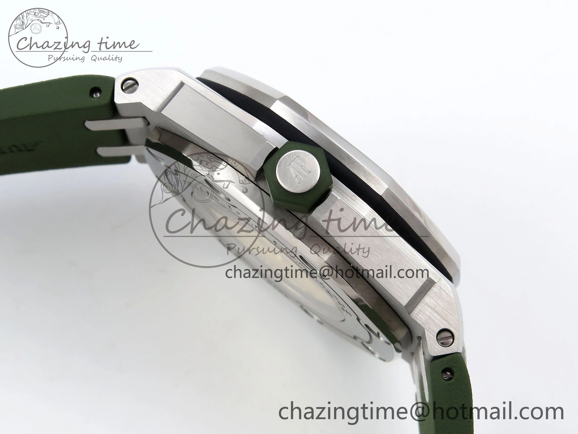 Royal Oak Offshore Diver 15710 IPF 1:1 Best Edition Green Dial on Green Rubber Strap SA3120 Super Clone Stretchable 4427