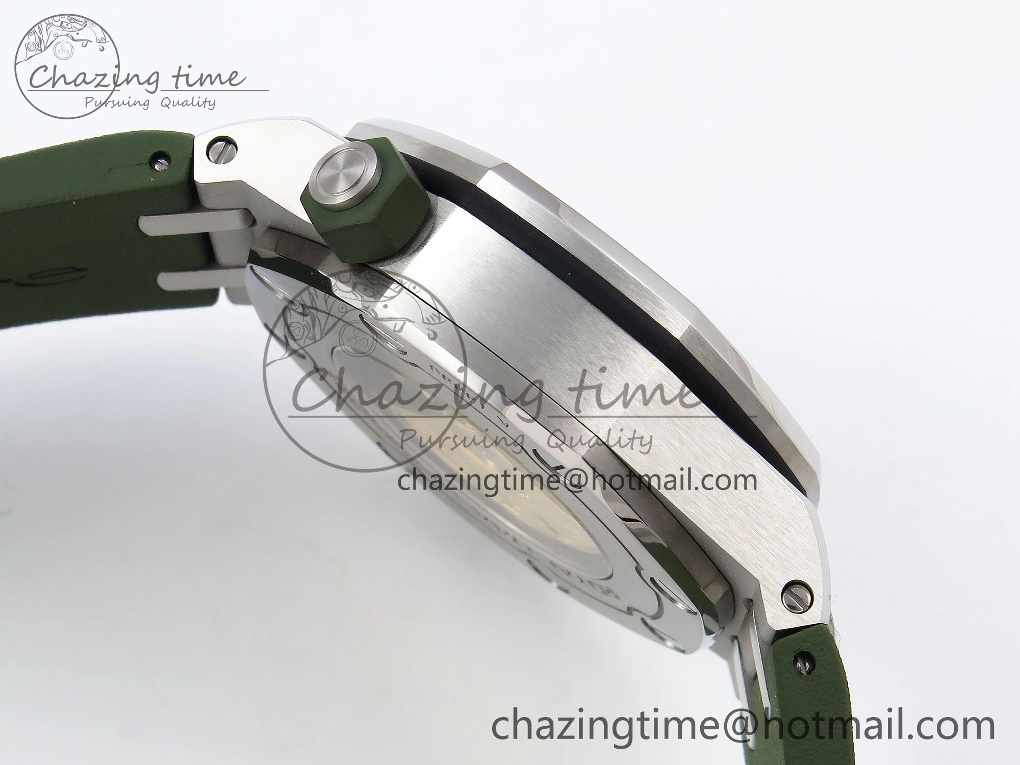 Royal Oak Offshore Diver 15710 IPF 1:1 Best Edition Green Dial on Green Rubber Strap SA3120 Super Clone Stretchable 4427