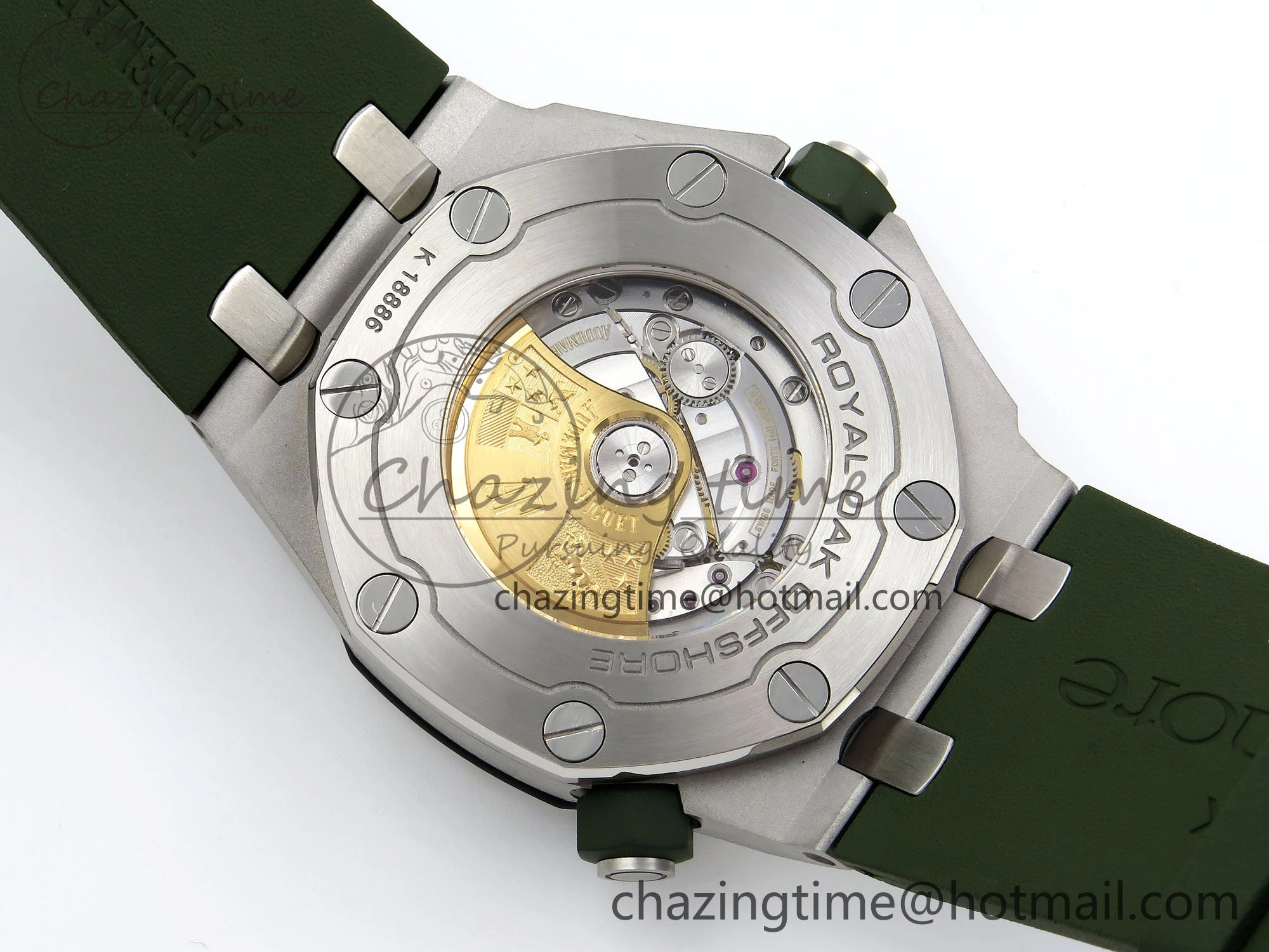 Royal Oak Offshore Diver 15710 IPF 1:1 Best Edition Green Dial on Green Rubber Strap SA3120 Super Clone Stretchable 4427