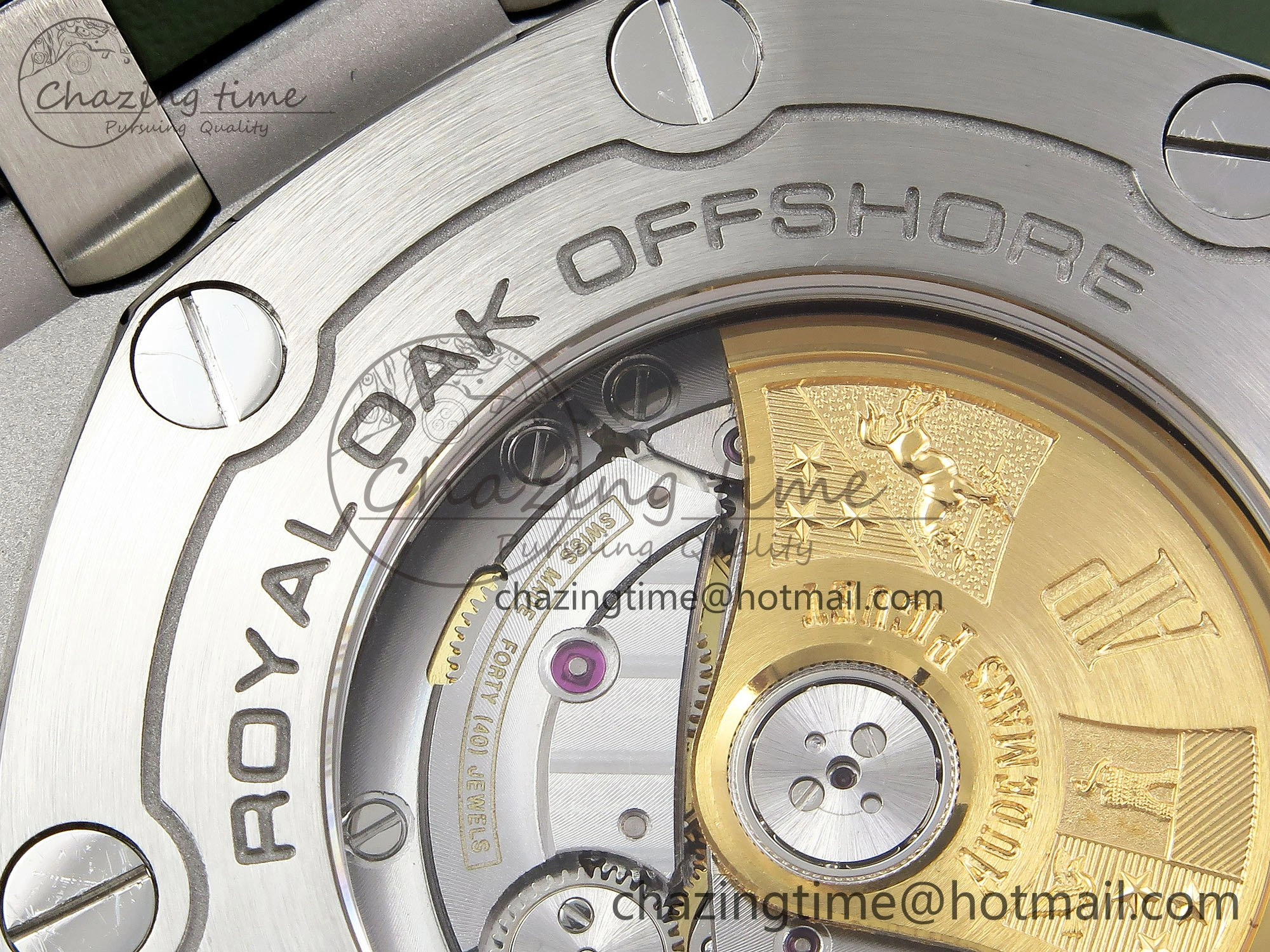 Royal Oak Offshore Diver 15710 IPF 1:1 Best Edition Green Dial on Green Rubber Strap SA3120 Super Clone Stretchable 4427