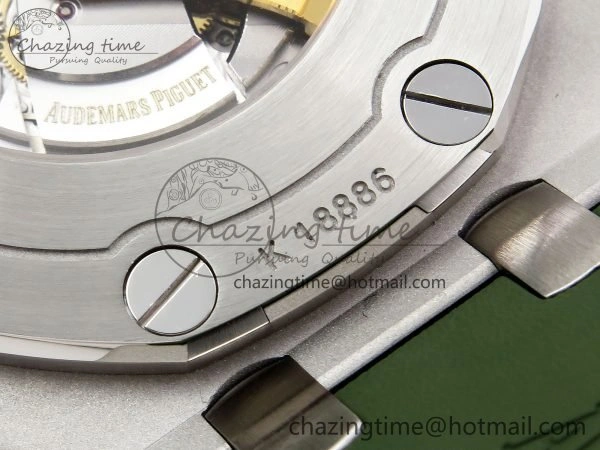 Royal Oak Offshore Diver 15710 IPF 1:1 Best Edition Green Dial on Green Rubber Strap SA3120 Super Clone Stretchable 4427