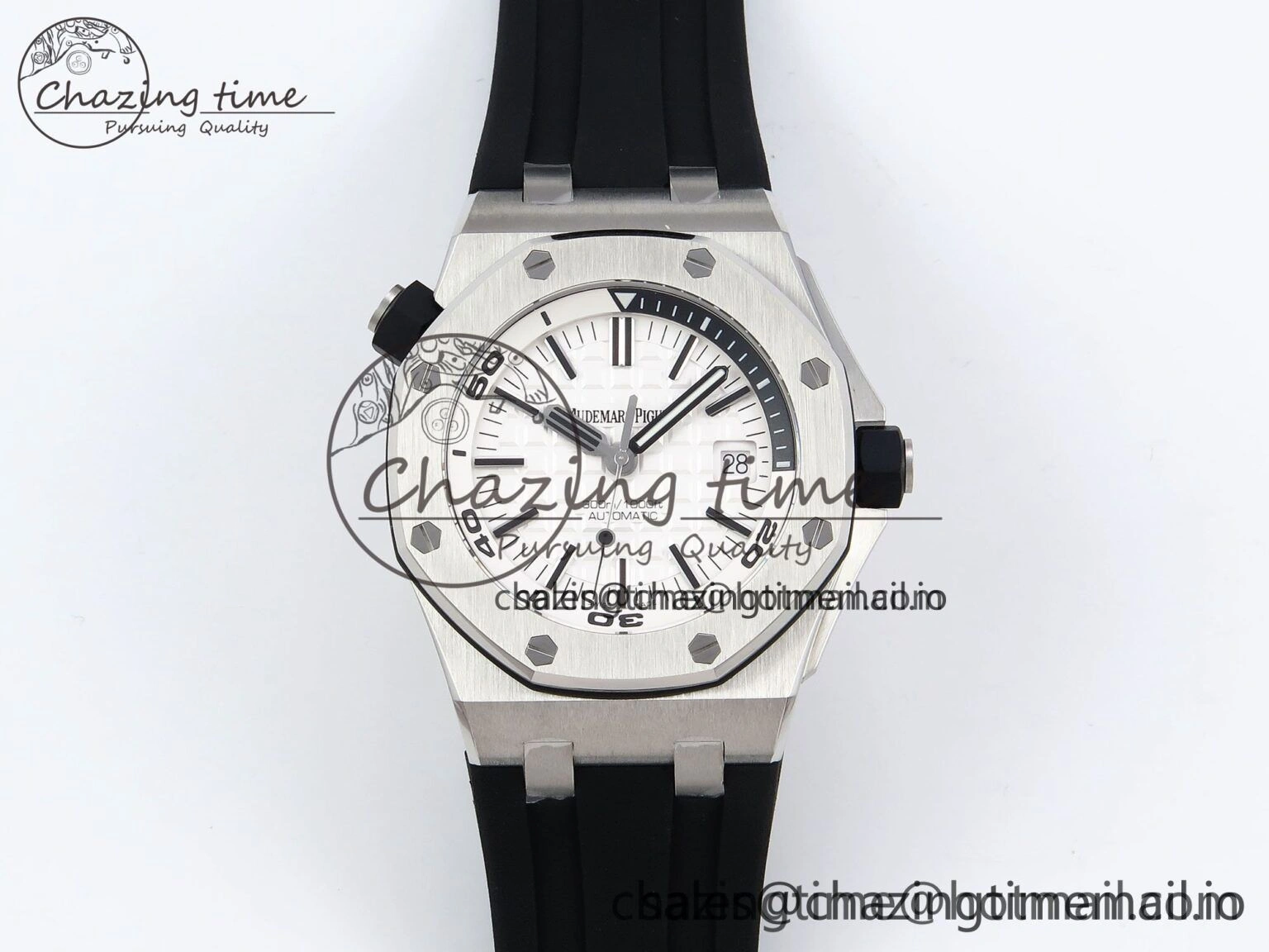 Lightweight Royal Oak Offshore Diver 15710 IPF 1:1 Best Edition White Dial on Black Rubber Strap SA3120 Super Clone 4430