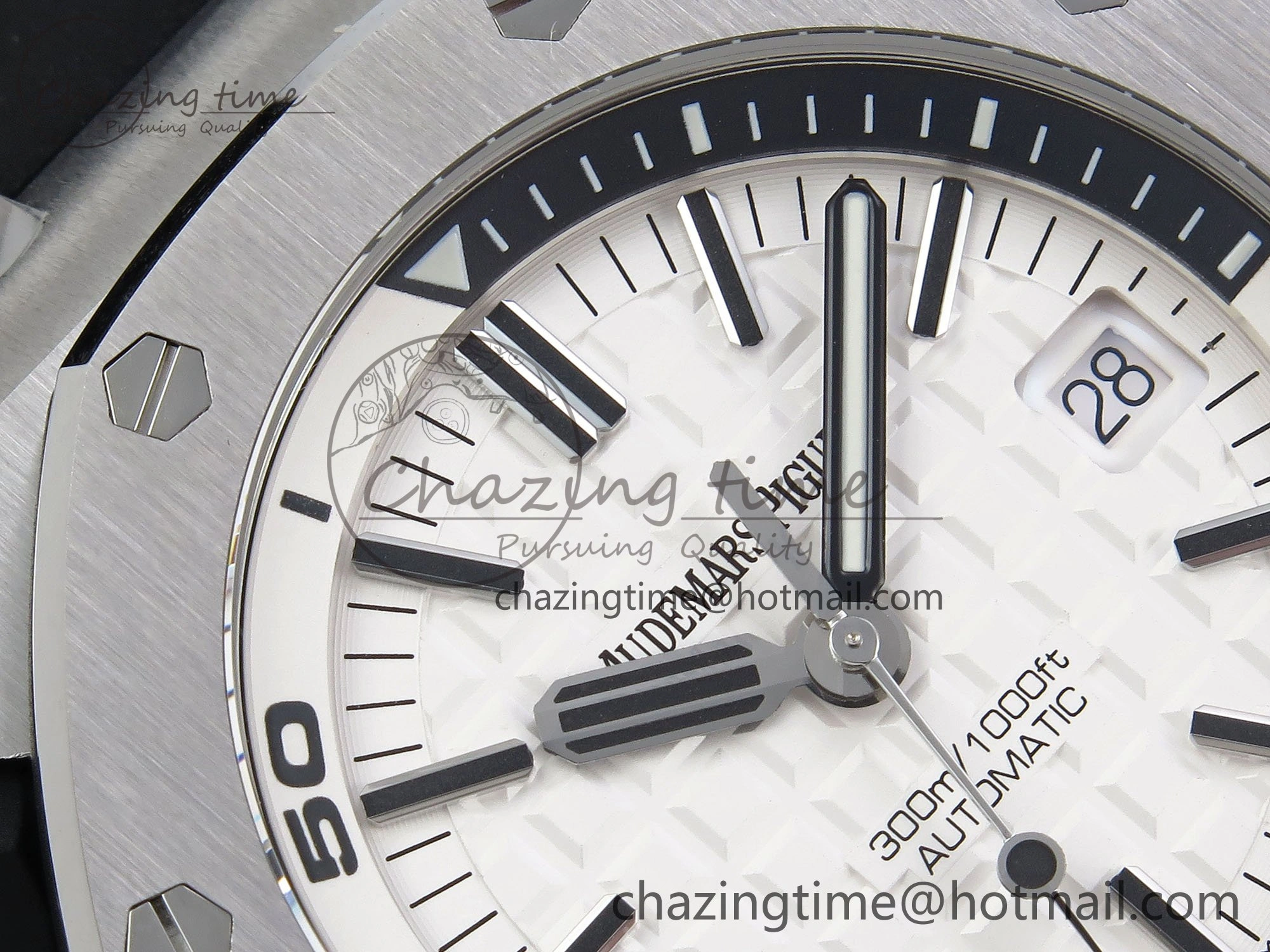 Lightweight Royal Oak Offshore Diver 15710 IPF 1:1 Best Edition White Dial on Black Rubber Strap SA3120 Super Clone 4430