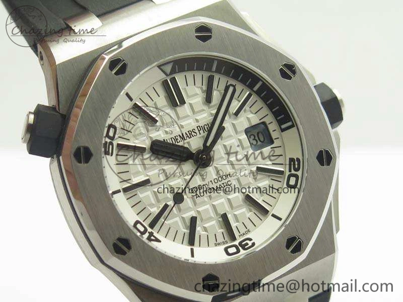 Royal Oak Offshore Diver 15710 JF 1:1 Best Edition White Dial On Rubber Strap A3120 V HighPerformance 4968