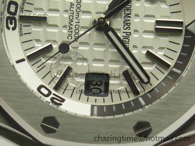 Royal Oak Offshore Diver 15710 JF 1:1 Best Edition White Dial On Rubber Strap A3120 V HighPerformance 4968