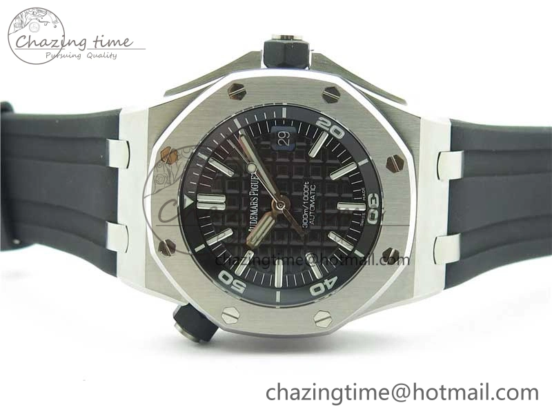 OnTrend Royal Oak Offshore Diver 15710 JF 1:1 Best Edition on Rubber Strap A2824 V 4833