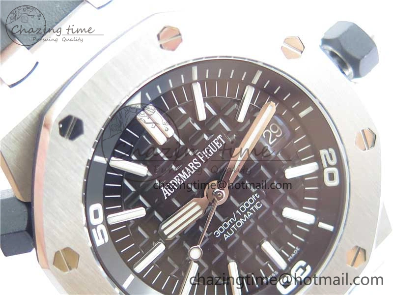 OnTrend Royal Oak Offshore Diver 15710 JF 1:1 Best Edition on Rubber Strap A2824 V 4833