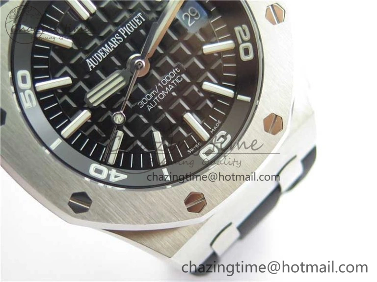 OnTrend Royal Oak Offshore Diver 15710 JF 1:1 Best Edition on Rubber Strap A2824 V 4833