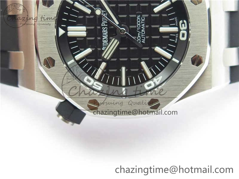 OnTrend Royal Oak Offshore Diver 15710 JF 1:1 Best Edition on Rubber Strap A2824 V 4833
