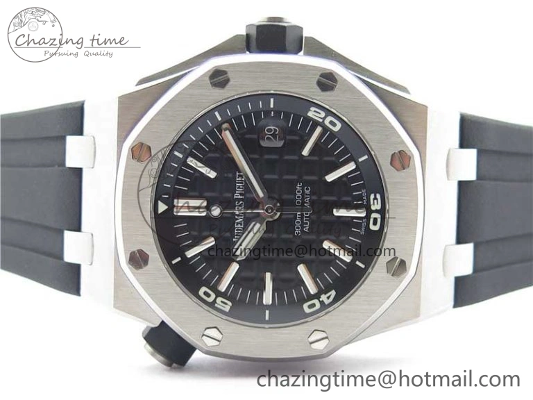 Royal Oak Offshore Diver 15710 ZF 1:1 Best Edition Black Dial on Black Rubber Strap A Functional 4831