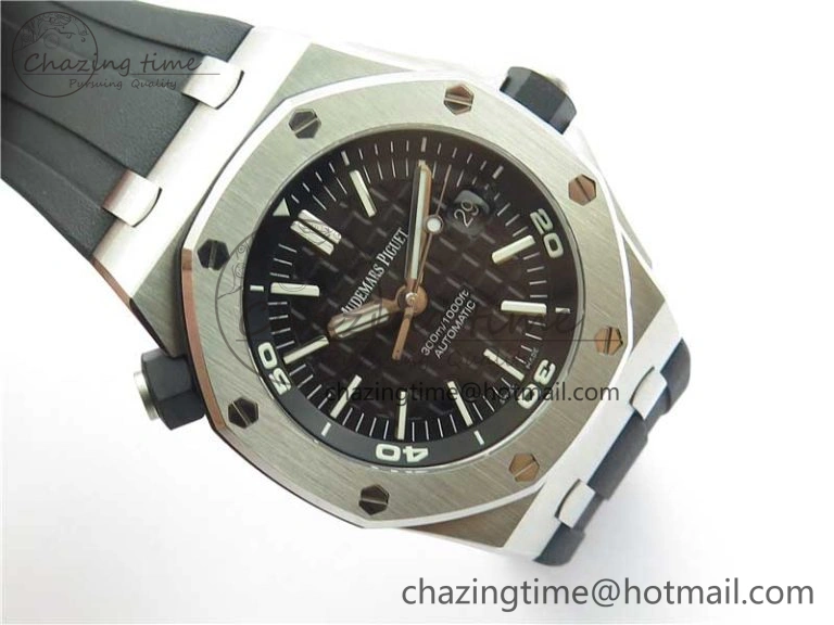 Royal Oak Offshore Diver 15710 ZF 1:1 Best Edition Black Dial on Black Rubber Strap A Functional 4831