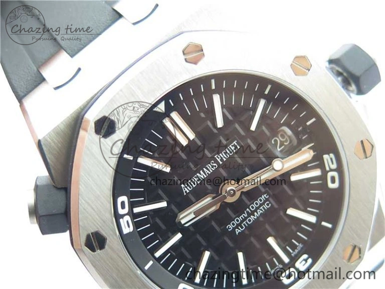 Royal Oak Offshore Diver 15710 ZF 1:1 Best Edition Black Dial on Black Rubber Strap A Functional 4831