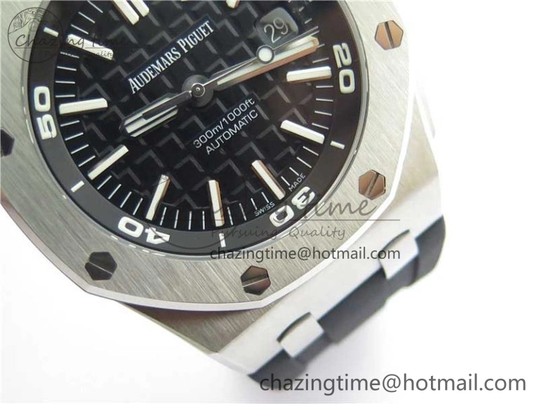 Royal Oak Offshore Diver 15710 ZF 1:1 Best Edition Black Dial on Black Rubber Strap A Functional 4831