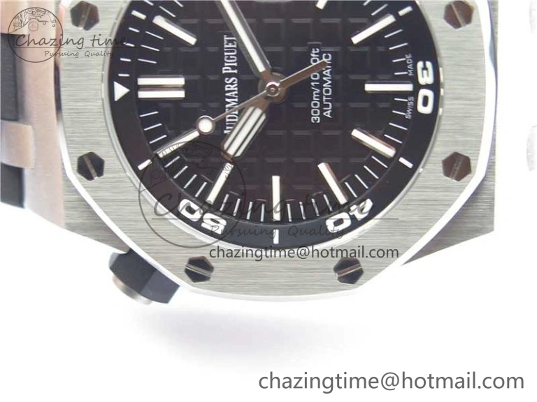 Royal Oak Offshore Diver 15710 ZF 1:1 Best Edition Black Dial on Black Rubber Strap A Functional 4831