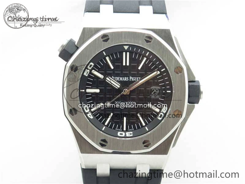 Royal Oak Offshore Diver 15710 ZF 1:1 Best Edition Black Dial on Black Rubber Strap A Functional 4831