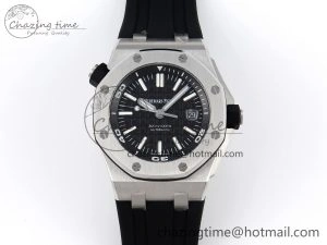 FreshLook Royal Oak Offshore Diver 15710 ZF 1:1 Best Edition Black Dial on Black Rubber Strap SA3120 Super Clone V 4571