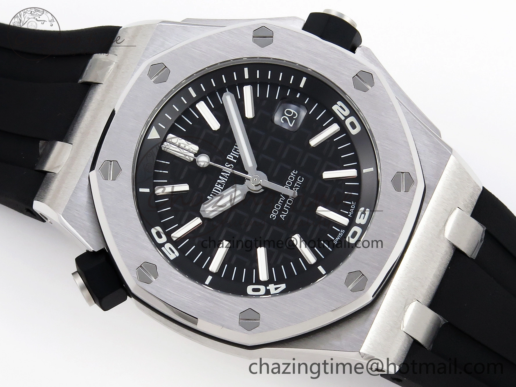 FreshLook Royal Oak Offshore Diver 15710 ZF 1:1 Best Edition Black Dial on Black Rubber Strap SA3120 Super Clone V 4571