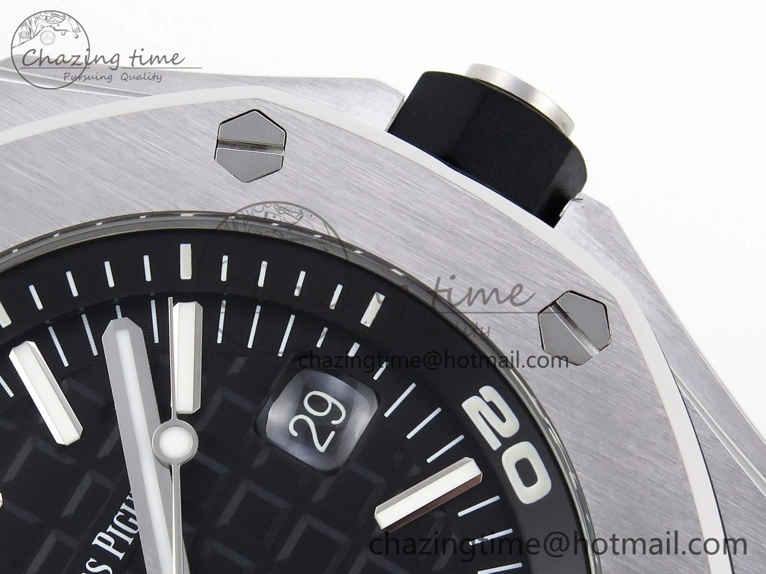 FreshLook Royal Oak Offshore Diver 15710 ZF 1:1 Best Edition Black Dial on Black Rubber Strap SA3120 Super Clone V 4571