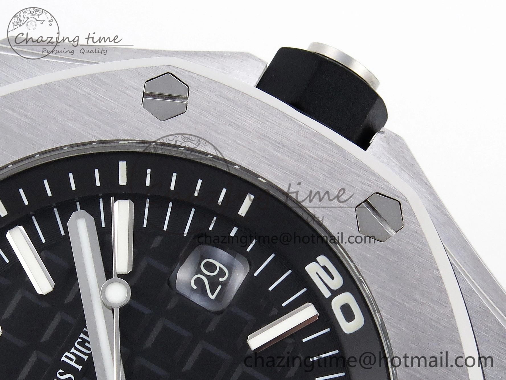 FreshLook Royal Oak Offshore Diver 15710 ZF 1:1 Best Edition Black Dial on Black Rubber Strap SA3120 Super Clone V 4571
