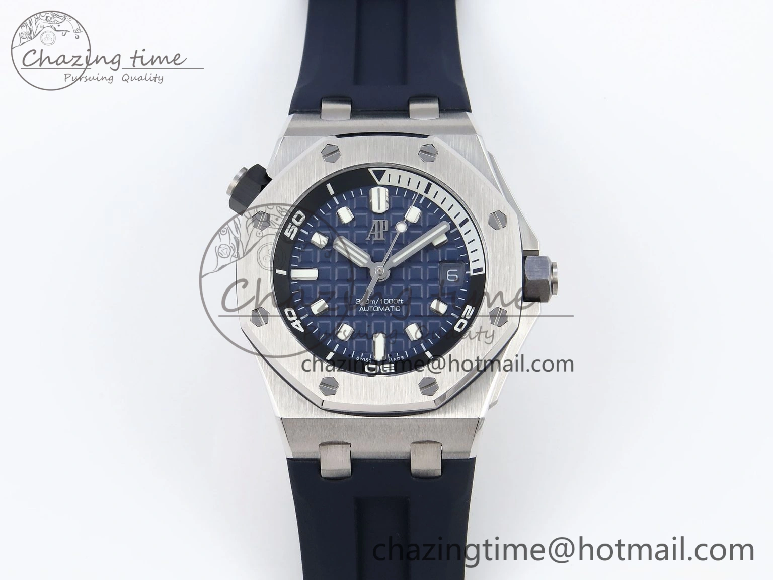 Royal Oak Offshore Diver 15720 APSF 1:1 Best Edition Blue Dial on Blue Rubber Strap SA Resilient 4545