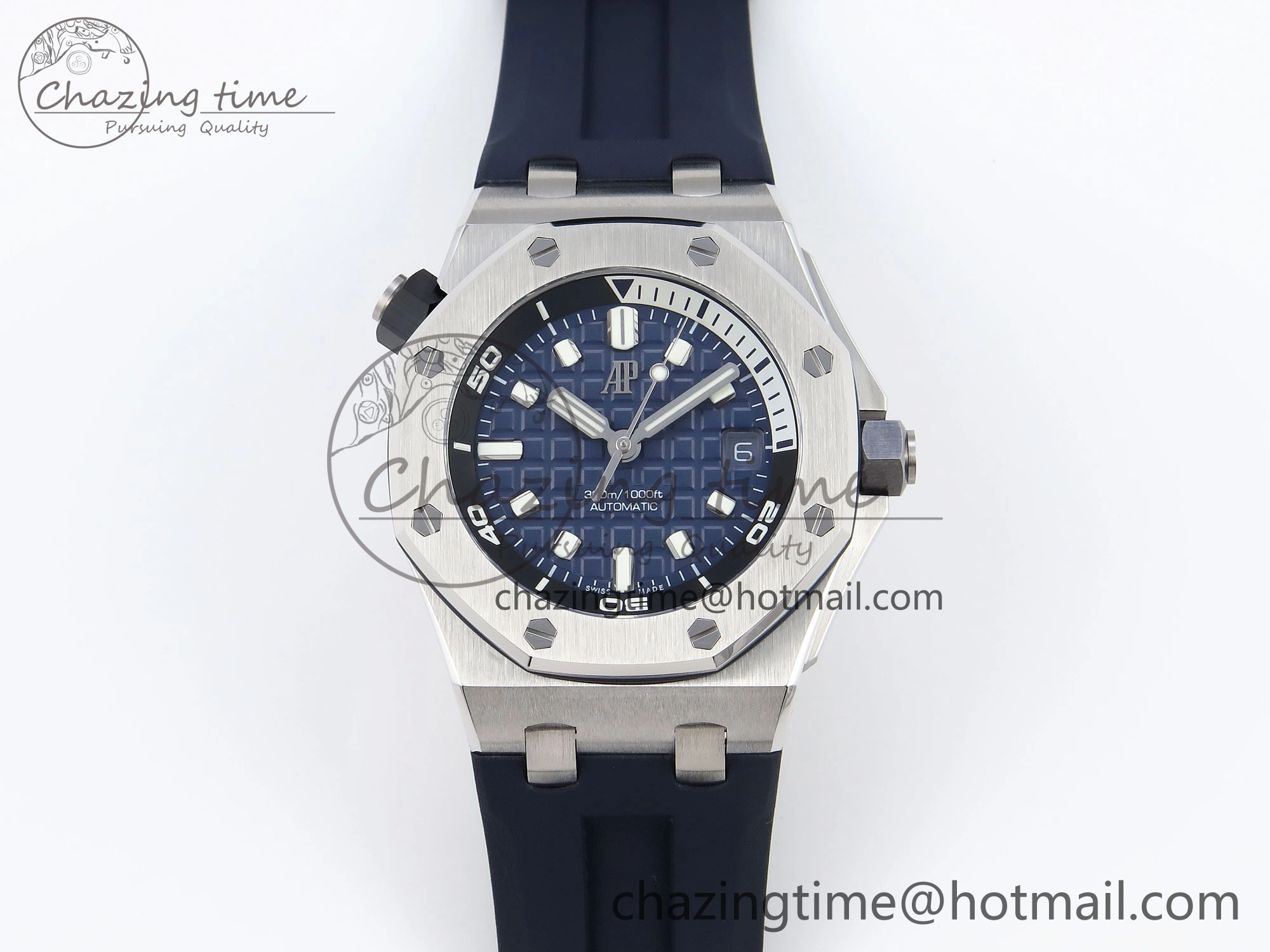 Royal Oak Offshore Diver 15720 APSF 1:1 Best Edition Blue Dial on Blue Rubber Strap SA Resilient 4545