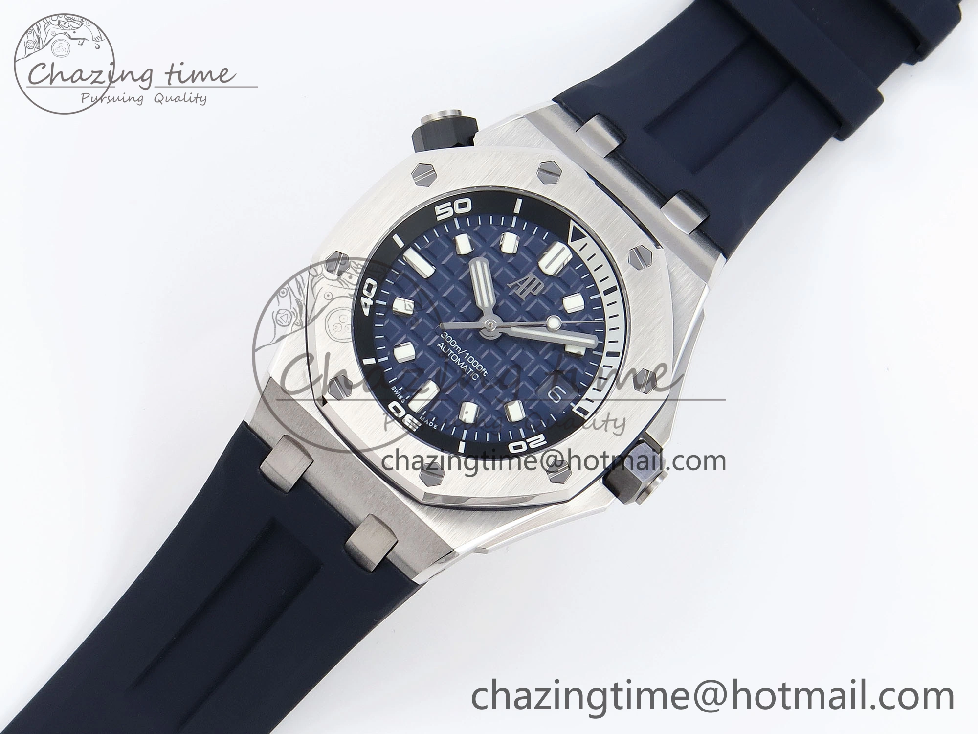 Royal Oak Offshore Diver 15720 APSF 1:1 Best Edition Blue Dial on Blue Rubber Strap SA Resilient 4545