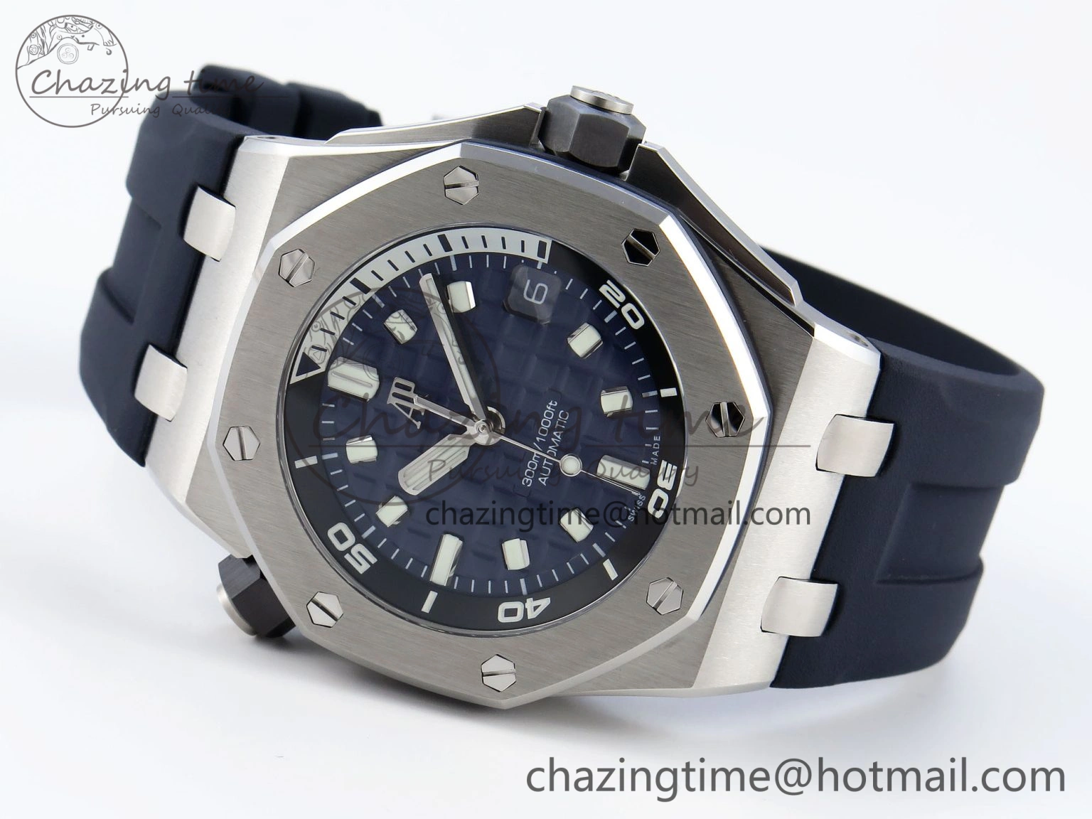 Royal Oak Offshore Diver 15720 APSF 1:1 Best Edition Blue Dial on Blue Rubber Strap SA Resilient 4545