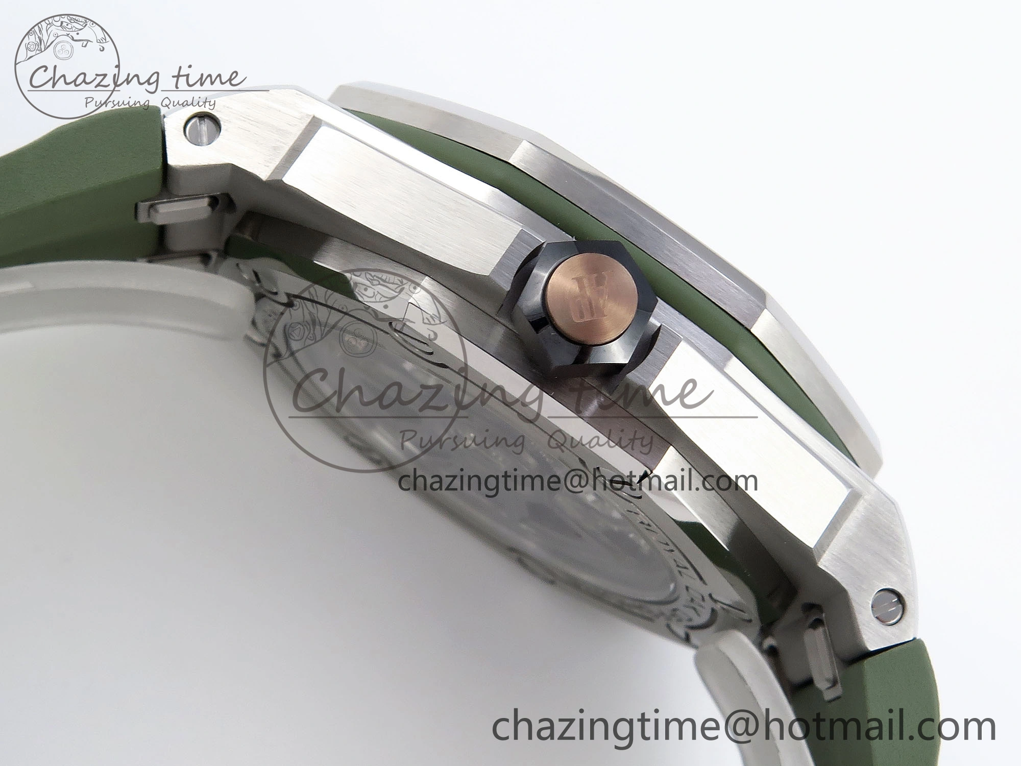 Royal Oak Offshore Diver 15720 APSF 1:1 Best Edition Green Dial on Green Rubber Strap SA Neat 4543