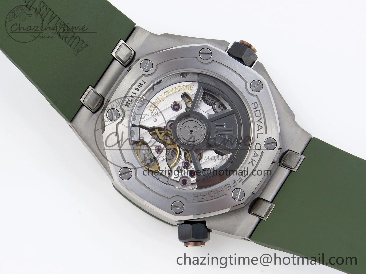 Royal Oak Offshore Diver 15720 APSF 1:1 Best Edition Green Dial on Green Rubber Strap SA Neat 4543
