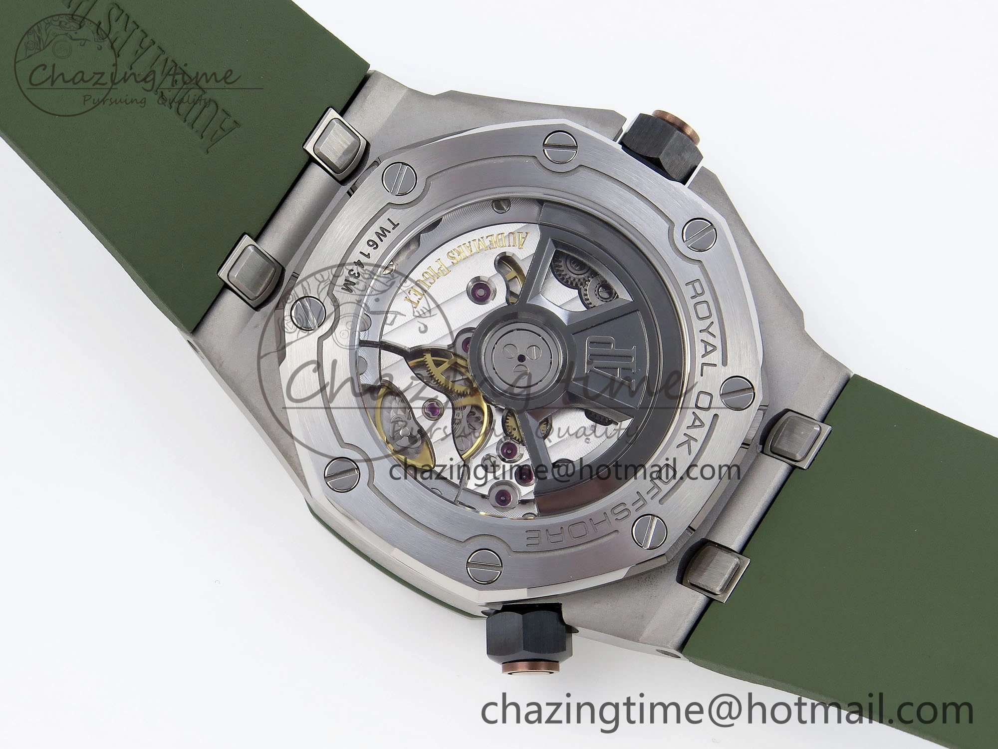 Royal Oak Offshore Diver 15720 APSF 1:1 Best Edition Green Dial on Green Rubber Strap SA Neat 4543