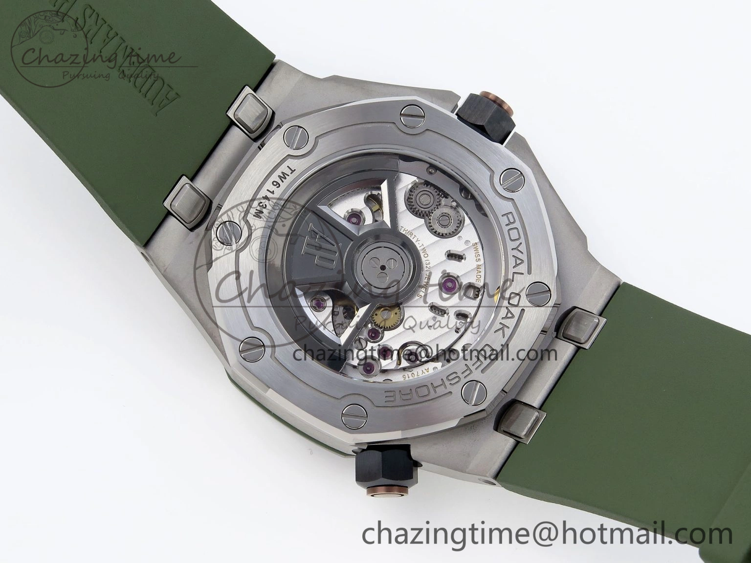 Royal Oak Offshore Diver 15720 APSF 1:1 Best Edition Green Dial on Green Rubber Strap SA Neat 4543